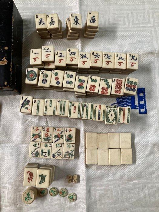 Bordspel - Majong spel Shanghai, 1920 - Been, Antiek en Kunst, Antiek | Overige Antiek