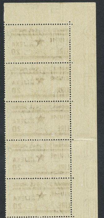 Fiume - Joegoslavische bezetting 1945 - Monumenten 20 lire, Postzegels en Munten, Postzegels | Europa | Italië
