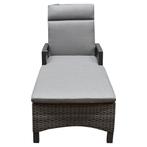 Dallas ligbed 162x70xH101 cm antraciet wicker, Tuin en Terras, Ophalen of Verzenden, Nieuw