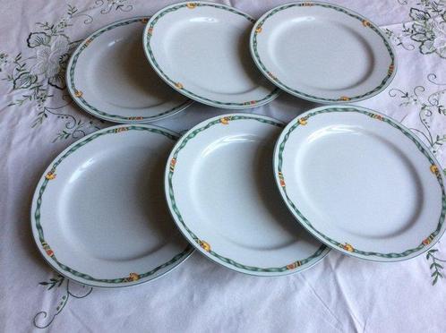 Bernardaud & Co. Limoges - Ontbijtbord (6) - ruban vert -, Antiek en Kunst, Antiek | Meubels | Tafels