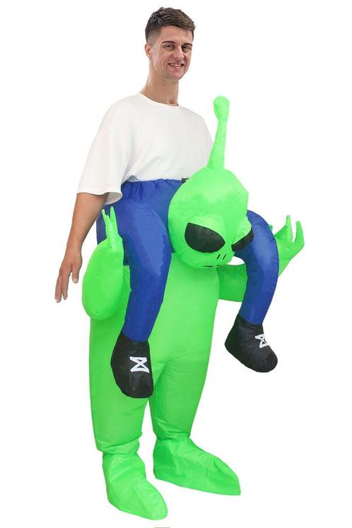 KIMU® Opblaas Kostuum Gedragen op Nek van Alien Opblaasbaar, Kleding | Heren, Carnavalskleding en Feestkleding, Kleding, Nieuw