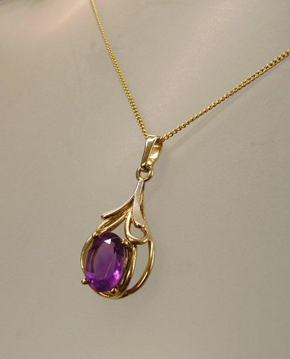 Zonder minimumprijs - Hanger - 8 karaat Geel goud - 1.00ct., Sieraden, Tassen en Uiterlijk, Antieke sieraden