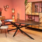Eettafel Elegance Black | 200 cm | Deens ovaal, Huis en Inrichting, Tafels | Eettafels, Ophalen of Verzenden, Nieuw