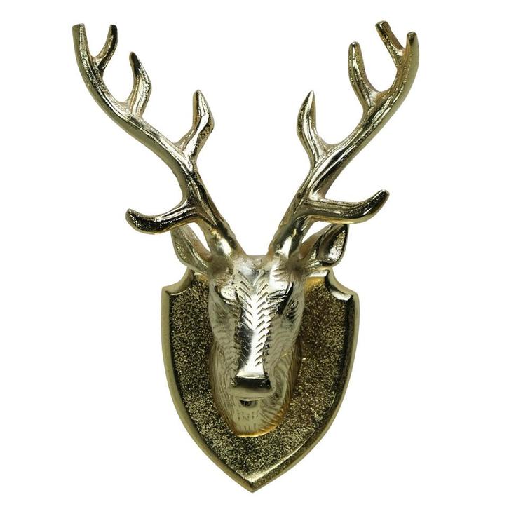 wanddecoratie hert champagne goud, Huis en Inrichting, Woonaccessoires | Overige, Verzenden