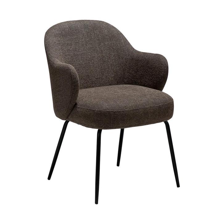 *WOONWINKEL* Dan-Form Bae Luxe Eetkamerstoel Met Armleuninge, Huis en Inrichting, Stoelen, Bruin, Nieuw, Verzenden