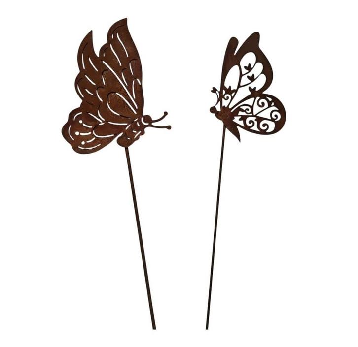 25 sets Tuinstekers roest vlinder set van 2, Tuin en Terras, Tuinwanddecoratie, Verzenden