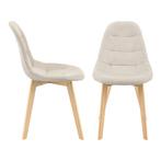 Eetkamerstoel Kopparberg 86x53x47 cm set van 4 beige, Huis en Inrichting, Stoelen, Nieuw, Verzenden