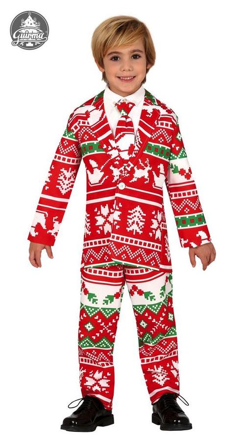 Kerst Kostuum Kind Rood, Kleding | Heren, Carnavalskleding en Feestkleding, Nieuw, Ophalen of Verzenden