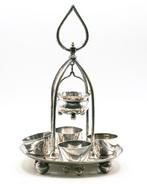 Eierdopje - Portauovo da 5 con cestello - Verzilverd