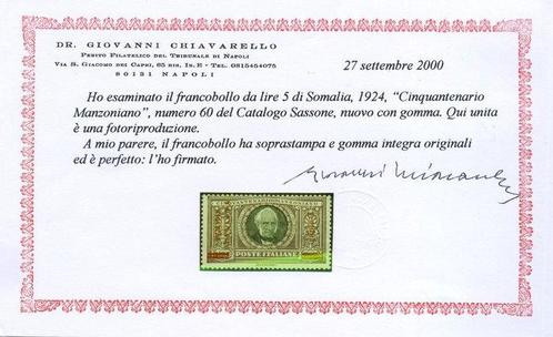 Italiaans Somalië 1924 - Alessandro Manzoni, complete set, Postzegels en Munten, Postzegels | Europa | Italië