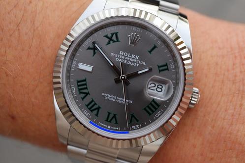 Rolex Datejust 41MM Wimbledon 07/2022 Full set, Ongedragen, Sieraden, Tassen en Uiterlijk, Horloges | Heren, Staal, Nieuw, Staal