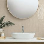 Wandtegel Ragno Lume Dune Handvorm Creme Glans 6,5x23, Nieuw, 20 tot 40 cm, 10 m² of meer, Wandtegels