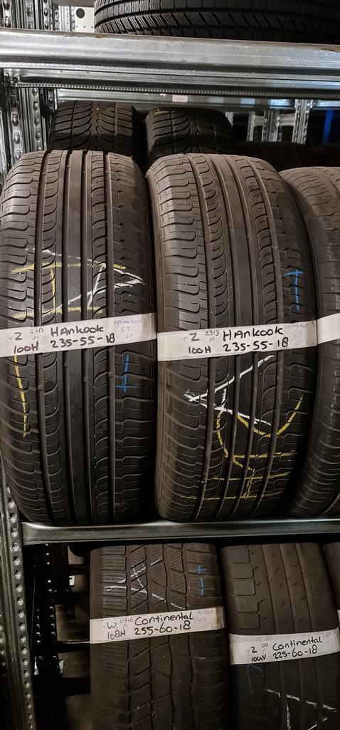 2x 235-55-18 Hankook Zomer 5.5mm €50 Per Band 235 55 18, Auto-onderdelen, Banden en Velgen, 18 inch, Zomerbanden, 235 mm, Personenwagen