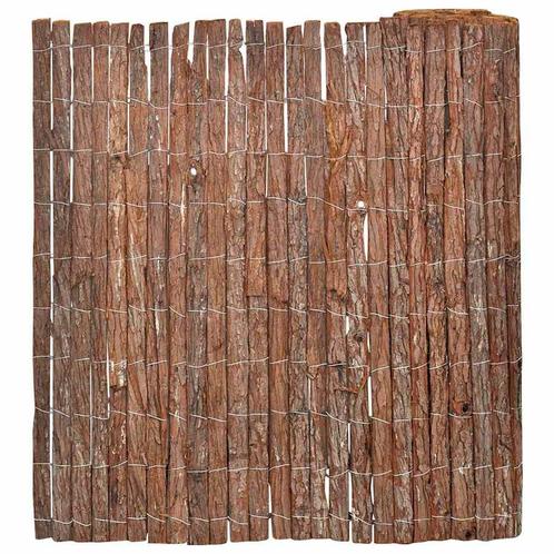 vidaXL Schorsschutting Bruin 100 x 600 cm Schors, Tuin en Terras, Schuttingen, Nieuw, Hout, Verzenden