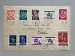 België - OBP 603/12 volledige reeks op brief, Postzegels en Munten, Gestempeld