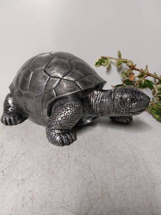 Beeld, beautiful turtle in silver patina bronze color - 14, Antiek en Kunst, Curiosa en Brocante