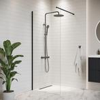 Douchewand Florida 80 x 200 cm Zwart – Inloopdouche 8 mm, Doe-het-zelf en Verbouw, Sanitair, Verzenden, Nieuw, Douche