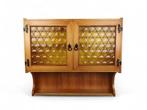Wandrek - Hout, Glas - Retro wandschrank