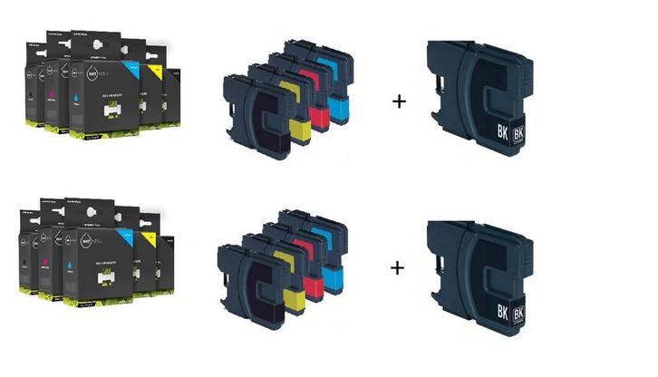 Huismerk Cartridge Set t.v.v. Brother LC-1100/980 serie, Computers en Software, Printerbenodigdheden, Cartridge, Nieuw