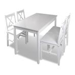 Stijlvolle Eethoek Wit - Retourdeal, 40% Goedkoper, Huis en Inrichting, Ophalen of Verzenden, Nieuw, 4 tot 6 stoelen