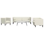 vidaXL 3-delige Loungeset Chesterfield met bolsters fluweel, Huis en Inrichting, Verzenden, Nieuw, Vierpersoons of meer, Stof