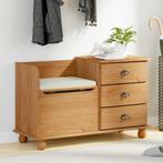 vidaXL Opbergbank voor de entree met lade ASKIM Bruin 100 x, Verzenden, Nieuw