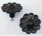 Knop bloem ijzer zwart 45 mm, Doe-het-zelf en Verbouw, Hang- en Sluitwerk, Ophalen of Verzenden, Nieuw