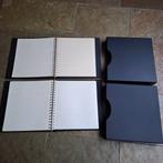 accessoires - 2 luxe Lindner-T albums (zwart), elk met, Gestempeld