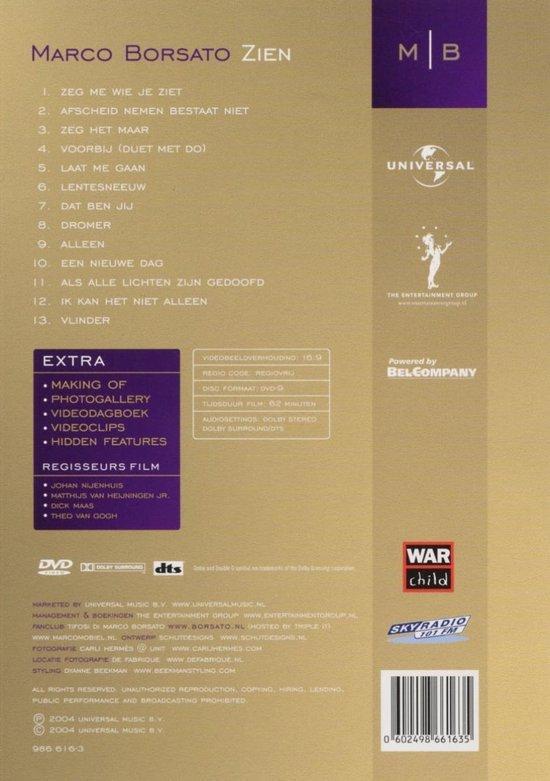 dvd - Marco Borsato - Zien - Marco Borsato - Zien, Cd's en Dvd's, Dvd's | Overige Dvd's, Zo goed als nieuw, Verzenden