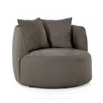 Fauteuil Louis met kussen - Bruin Spark - 95802   - faute..., Nieuw, Stof