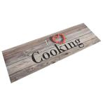 vidaXL Keukenmat wasbaar cooking-print 60x180 cm fluweel, Tuin en Terras, Deurmatten, Verzenden, Nieuw