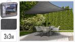 Pro Garden Schaduwdoek/zonnedoek - Vierkant 3x3m - UV &amp;, Caravans en Kamperen, Ophalen of Verzenden, Zo goed als nieuw