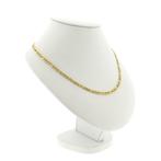 Gouden Figaroschakel ketting, Ophalen of Verzenden, Gebruikt, Overige kleuren, Goud