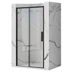 REA Schuifdouchedeur - Mat Zwart - Veiligheidsglas - 110x..., Ophalen of Verzenden, Nieuw