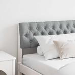 vidaXL Gestoffeerd hoofdbord Lichtgrijs 180 cm Massief, Verzenden, Nieuw, Wit, Hout