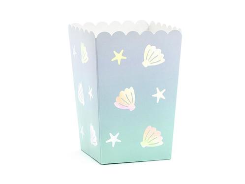 Popcorn Bakjes Zeemeermin 12,5cm 6st, Hobby en Vrije tijd, Feestartikelen, Nieuw, Verzenden
