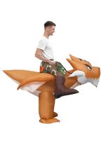 KIMU® Opblaas Kostuum Rijdend op Pterosaurus Bruin Opblaasba, Kleding | Heren, Carnavalskleding en Feestkleding, Carnaval, Nieuw