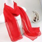 Lichtgewicht rode sjaal, Kleding | Dames, Nieuw, Verzenden