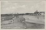 IJMUIDEN - Strandgezicht m. uitvarend schip, Verzenden, Gelopen