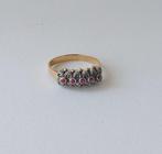 Ring - 19.2 kt. Roségoud, Zilver Robijn - Diamant, Sieraden, Tassen en Uiterlijk, Ringen, Nieuw