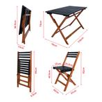 Tuinset Altamura 5-delig tuintafel met 4 tuinstoelen houtkle, Verzenden, Nieuw
