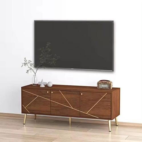 TV-meubel/Dressoir Donkerbruin met Goud 130x40x52 cm, Auto diversen, Autogereedschap, Nieuw, Verzenden