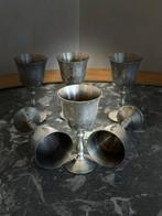 Pot - Silberkleurige kelkglazen – Set van 6 kleine bekers -