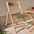 *WOONWINKEL* Kave Home Dandara Tuin Klapstoel Acacia Hout Gr, Tuin en Terras, Tuinsets en Loungesets, Verzenden, Nieuw
