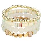 Fako Bijoux® - Armband Set - Boho - Bohemian - Katsuki - Wit, Sieraden, Tassen en Uiterlijk, Armbanden, Verzenden, Nieuw