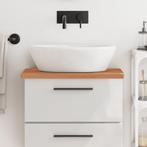 vidaXL Wastafelblad 60x40x2,5 cm massief beukenhout, Huis en Inrichting, Keuken | Keukenelementen, Verzenden, Nieuw, Bruin