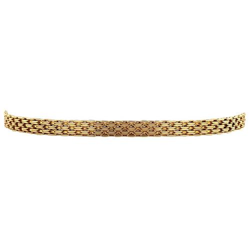 Gouden armband bicolour 18.5 cm 14 krt, Sieraden, Tassen en Uiterlijk, Armbanden, Goud, Zo goed als nieuw, Goud, Verzenden