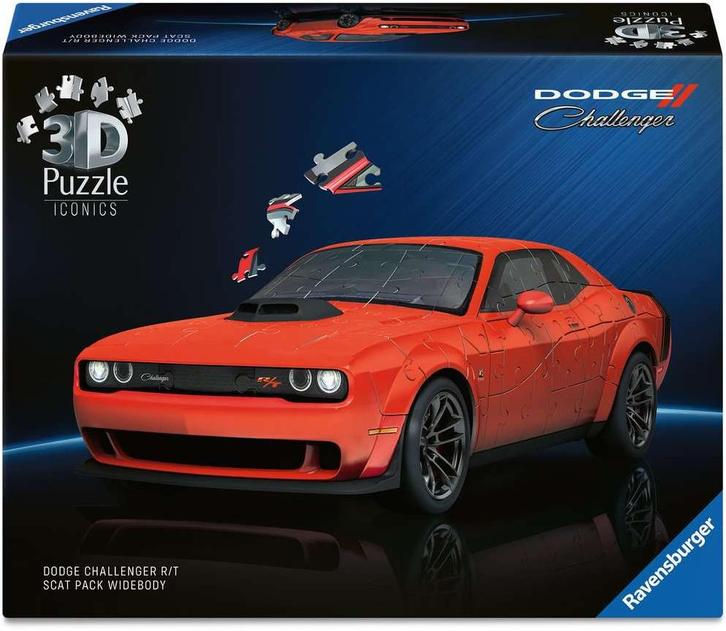 Iconics 3D Puzzel - Dodge Challenger R/T Scat Pack Widebody, Hobby en Vrije tijd, Denksport en Puzzels, Nieuw, Verzenden