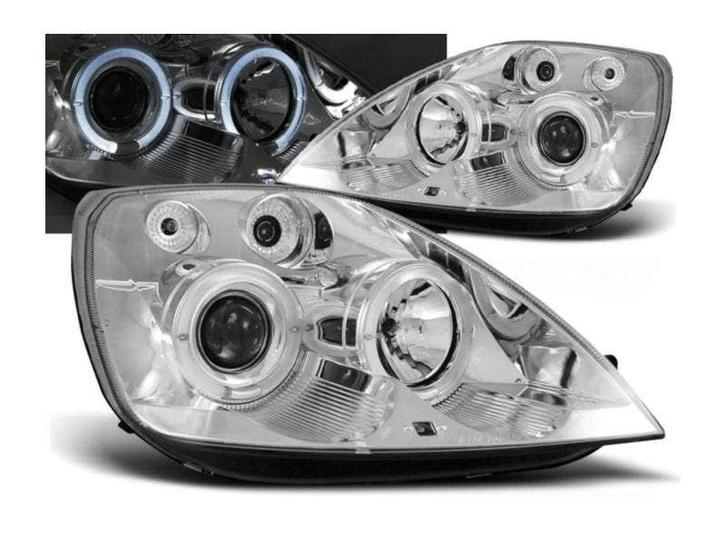 Angel Eyes koplamp units Chrome geschikt voor Ford Fiesta, Auto-onderdelen, Verlichting, Nieuw, Ford, Verzenden