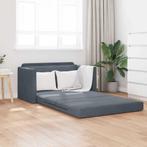 vidaXL Sofa Bed Donkergrijs 124 x 204 x 61 cm Fluweel, Huis en Inrichting, Verzenden, Nieuw, Stof, Minder dan 150 cm
